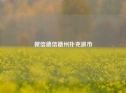 微信德信德州扑克退市